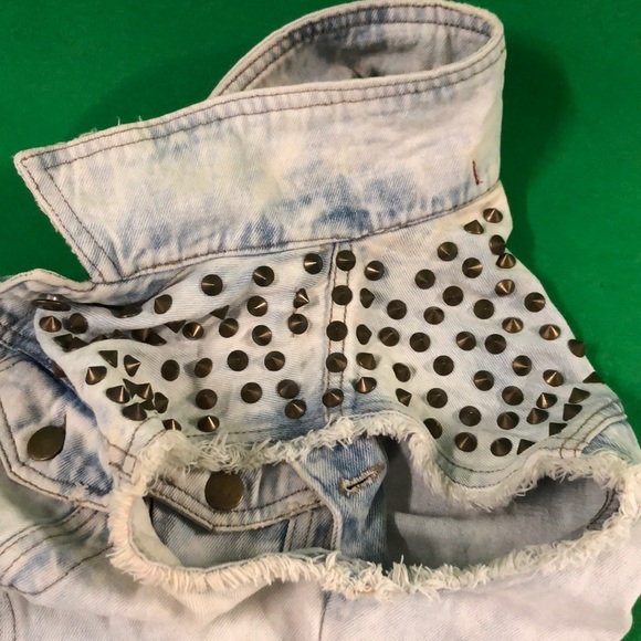 Pistola whitewashed denim studded vest - Picture 8 of 8